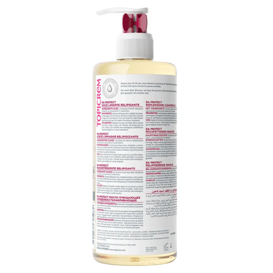 Topicrem DA Protect huile lavante relipidante 500 ml — peaux sensibles, très sèches & atopiques