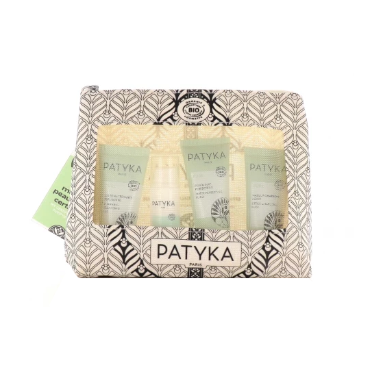 Trousse Rituel Peau Parfaite Bio - 1 Gelée Nettoyante Purifiante 15 ml + 1 Sérum Anti-Imperfections 10 ml + 1 Fluide Mat Perfecteur 15 ml + 1 Masque Charbon Détox 10 ml