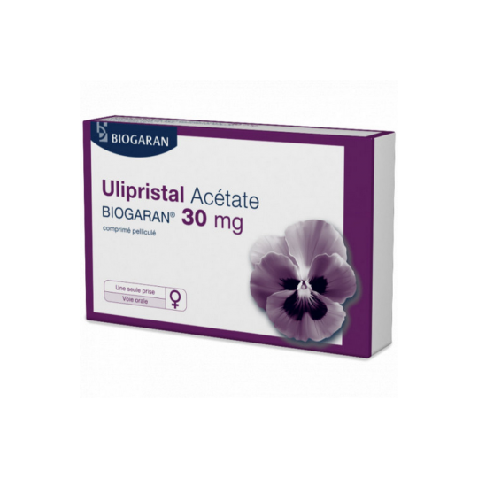 Ulipristal acétate 30 mg Biogaran – Pilule du lendemain 1 comprimé Contraception d’urgence 5 jours
