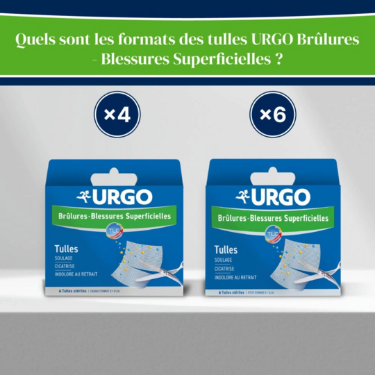 Urgo Brûlures et Blessures Superficielles – Tulle stérile petit format