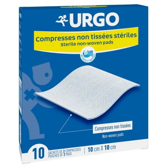 Urgo Compresses stériles non tissées 10x10 cm — soin nettoyage plaies