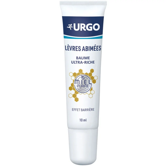 Urgo Lèvres Abîmées Baume Ultra-Riche Miel 10 ml réparateur lèvres très sèches
