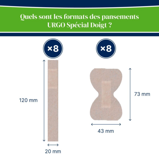 URGO Spécial Doigts 16 pansements 2 formats