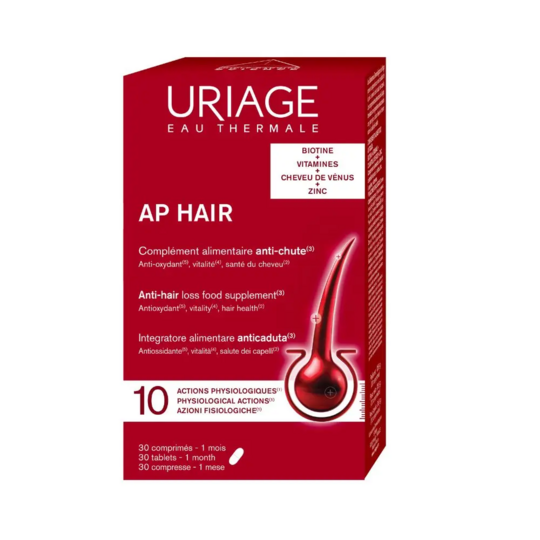 Uriage Ap Hair anti-chute 30 comprimés – complément alimentaire vitalité capillaire