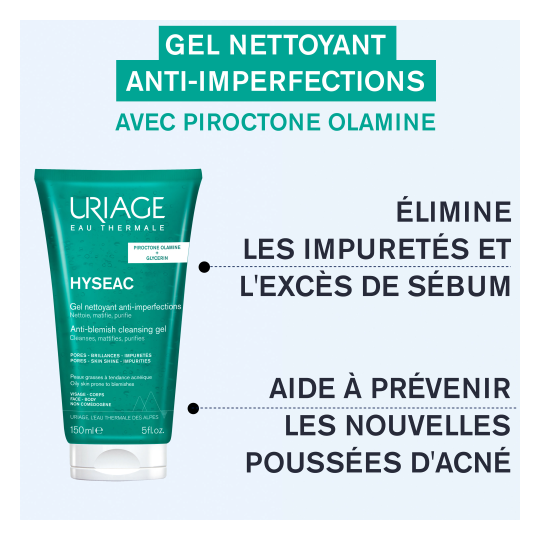 Uriage Gel Nettoyant Anti-Imperfections, impuretés et excès de sébum 150 ml
