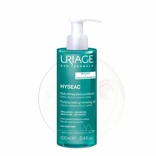Uriage Hyséac Huile démaquillante purifiante, Peaux à tendance acnéique 100 ml