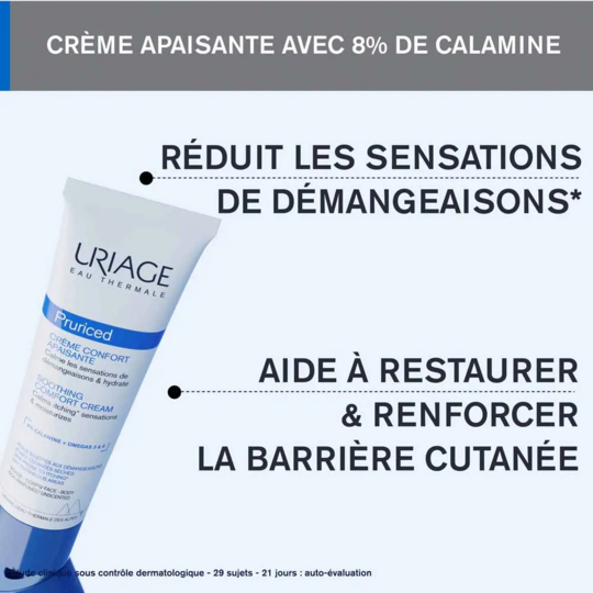 Uriage Pruriced Crème confort apaisante, Zones sèches 100ml