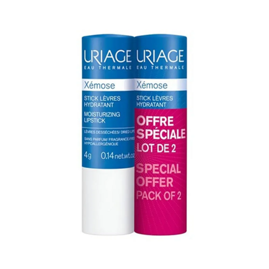Uriage Xémose Stick lèvres hydratant Duo 2 x 4g