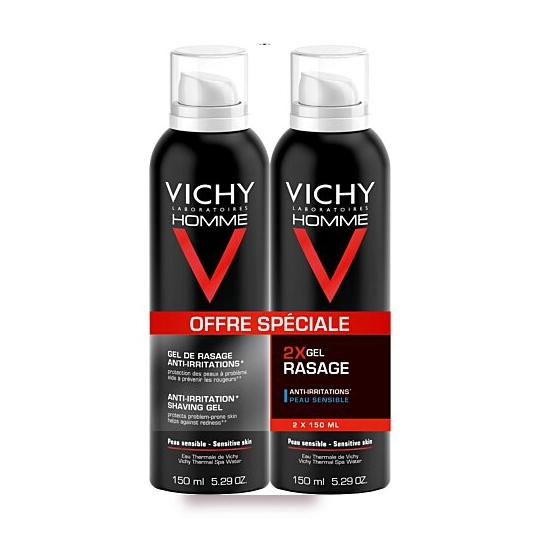 Vichy Homme Mousse à Raser Anti-irritations 2 x 150 ml