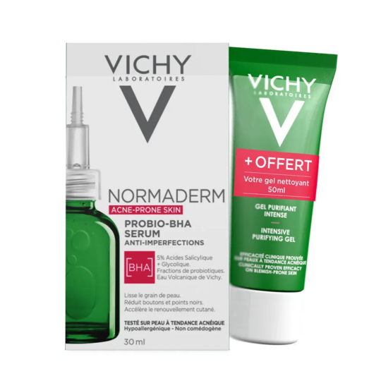 Vichy Normaderm Sérum anti imperfections 30 ml + Gel Nettoyant 50 ml OFFERT