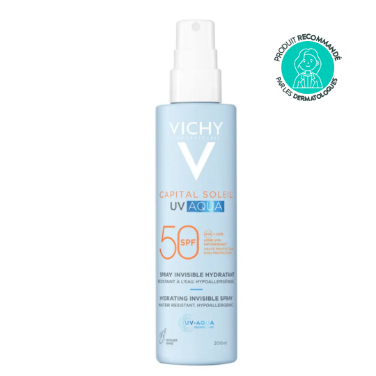 Vichy Capital Soleil UV Aqua Spray Invisible Hydratant SPF50 200 ml – Protection solaire corps