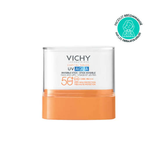 Vichy Capital Soleil UV Aqua Invisible Stick Solaire SPF50+ 9 g – Protection visage nomade