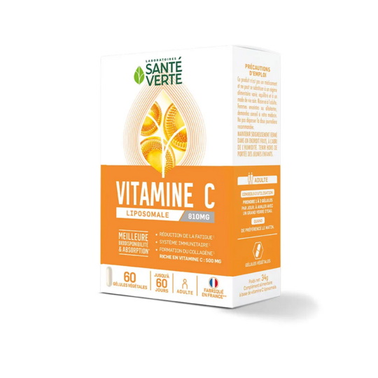 Santé Verte Vitamine C Liposomale 60 gélules – Immunité, énergie et protection antioxydante