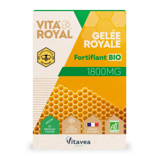 Vitavea Gelée royale 1800 mg BIO  10 ampoules