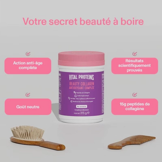 Vital Proteins Beauty Collagen non aromatisé 315 g – Peau, cheveux & ongles