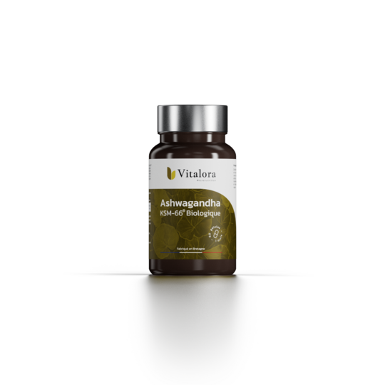 Vitalora Ashwagandha KSM-66 Bio – Stress, énergie & adaptogénicité 60 gélules