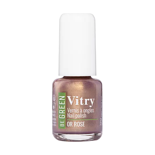 Vitry Vernis à ongles be green n°38 or rose 6 ml – vernis fortifiant naturel