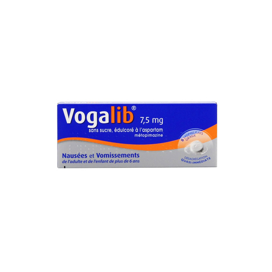 Vogalib 7,5 mg 8 comprimés orodispersibles – Médicament contre nausées et vomissements