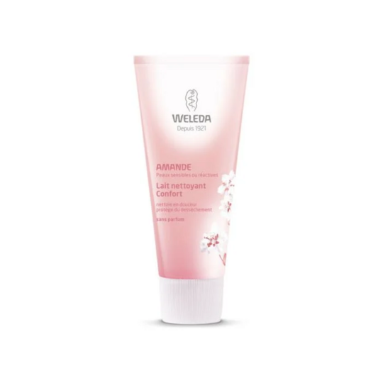 Weleda Lait nettoyant confort à l’amande 75 ml – lait nettoyant visage doux