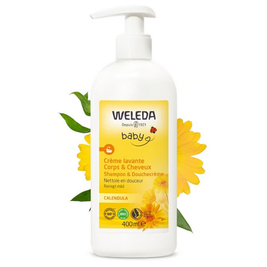 Weleda Crème Lavante Bébé Corps et Cheveux 400ml
