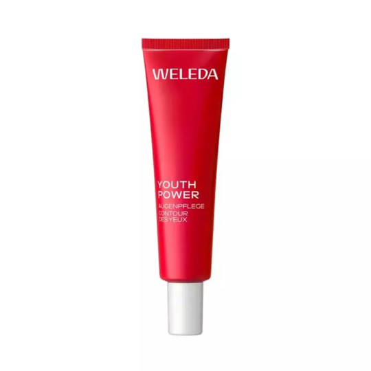 Weleda Youth Power contour des yeux grenade 12 ml – soin raffermissant et anti-poches aux peptides de maca