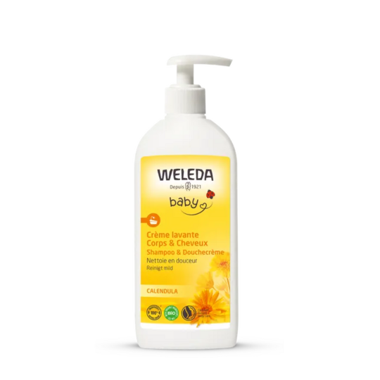 Weleda Crème Lavante corps et cheveux Calendula 400 ml – gel lavant bébé doux