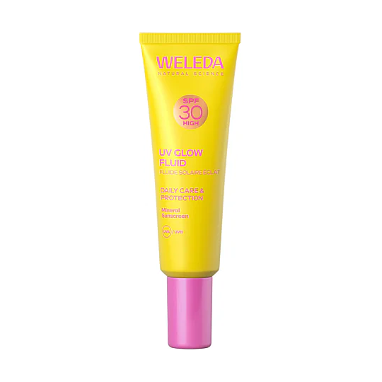 Weleda Glow fluide solaire éclat SPF30 30 ml – soin solaire minéral visage