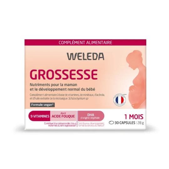 Weleda Complément alimentaire prénatal 30 capsules – vitamines, minéraux et oméga-3 DHA pour maman et bébé
