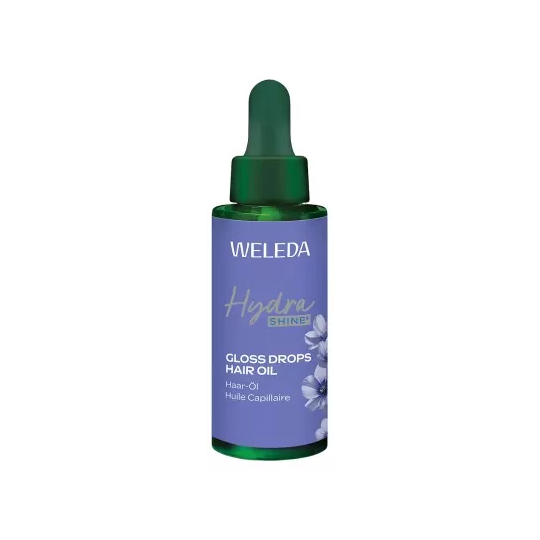 Weleda Hydra Shine gloss drops huile capillaire 30 ml – huile cheveux brillance nourrissante