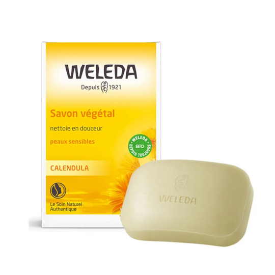 Weleda Savon végétal au calendula 100 g – savon corps et visage doux
