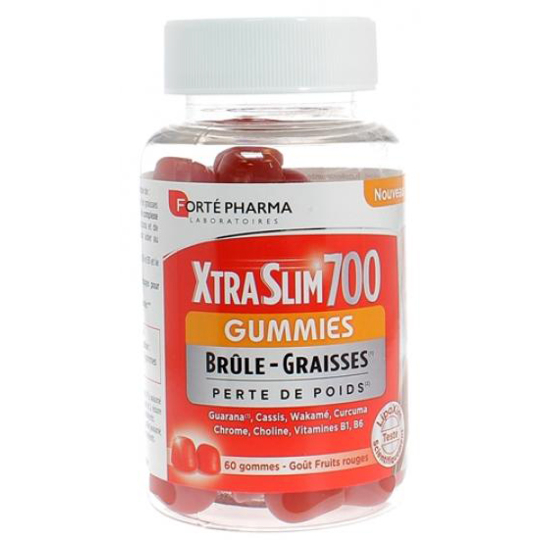 XTRASLIM 700 - Gummies Brûle-Graisse Perte de Poids - 60 gommes goût fruit rouges