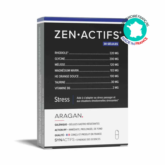 ZenActifs Stress Aragan 30 gélules – Gestion du stress, équilibre nerveux et vitalité