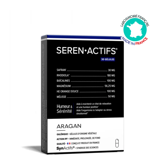 SerenActifs Humeur & sérénité Aragan 30 gélules – Stress, équilibre émotionnel et bien-être mental