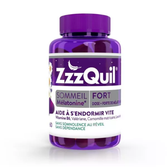 Zzzquil Sommeil Fort fruits des bois 60 gommes – complément endormissement rapide