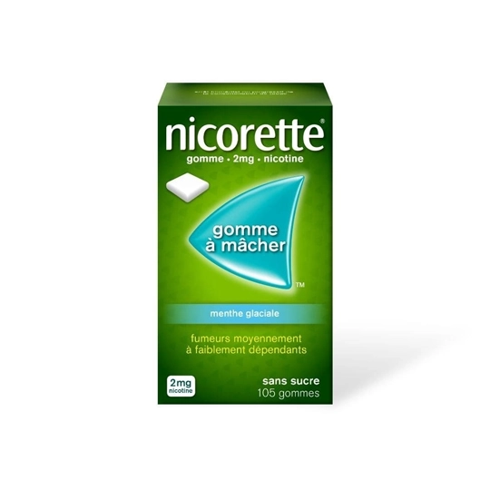 Nicorette 2mg Menthe glaciale 105 gommes sans sucre | Pharmacie &  parapharmacie en ligne