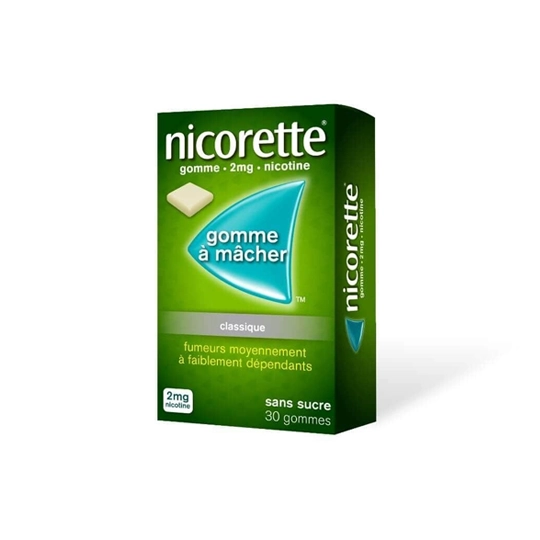 Nicorette 2 mg Classique 105 gommes  Mdicament pour le sevrage tabagique  | Pharmacie & parapharmacie en ligne