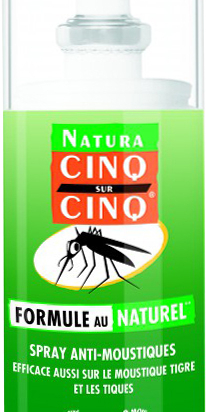 Spray anti-moustiques formule au naturel Cinq sur Cinq, spray de