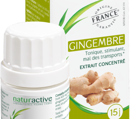 Naturactive gingembre 30 gélules est un complément alimentaire