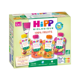 HiPP Gourdes Multipack 4 variétés +6m