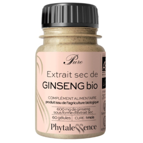 PURE - Extrait Sec Ginseng Bio - 60 gélules