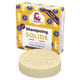 Shampooing Solide Bio - Cheveux Blancs - Poudre d'Indigo Bio à l'huile essentielle de Thym - 70 ml