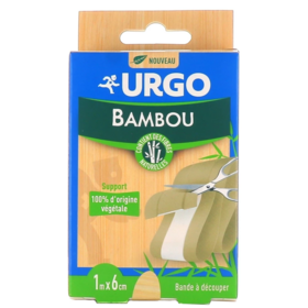 URGO BAMBOU Pansement Bande à Découper Fibres de Bambou - 1 m X 6 cm