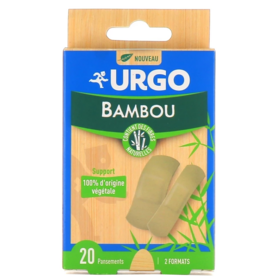 URGO BAMBOU Pansements 2 Formats à base de Fibres de Bambou - 20 pansements
