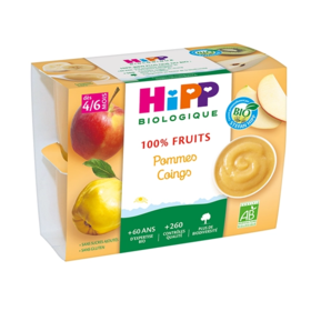 HiPP 100% Fruits BIO Pommes Coings 4x100g