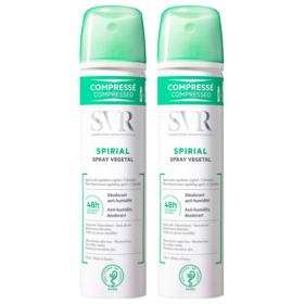 SPIRIAL Spray Végétal  - Déodorant Anti-Humidité - lot de 2 x 75 ml