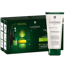 TRIPHASIC - Traitement Antichute Progressive - 8 flacons de 5,5 ml + Shampooing Triphasic - 100 ml offert