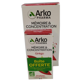 ARKOGELULES - Ginkgo Bio - Mémoire & Concentration - 150 gélules +45 offertes
