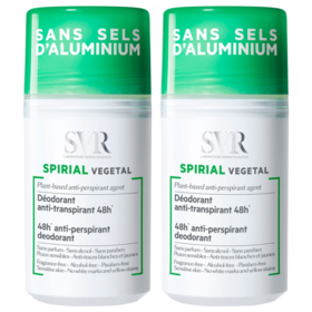 SPIRIAL Végétal  - Déodoroant Anti-Transpirant  48h Végétal Sans Sels d'Aluminium 48H Roll-On - lot de 2 x 50 ml