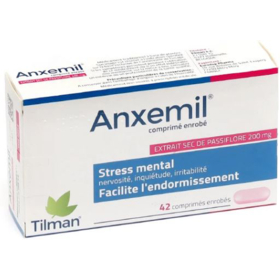 ANXEMIL 200 Mg - Stress Mental & Facilite l'Endormissement - 42 Comprimés Enrobés
