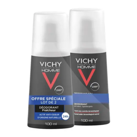 Vichy Homme Déodorant Vaporisateur Ultra-frais 2 x 100 ml